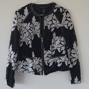 INC floral applique on mesh jacket (S)